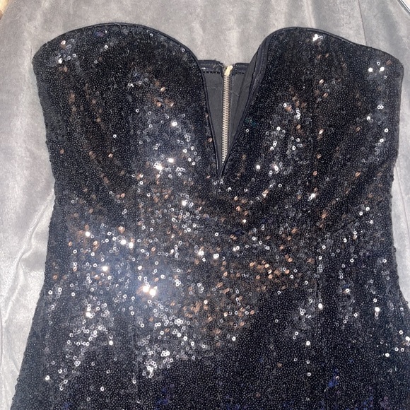 VINTAGE NASTY GAL SEQUIN SWEETHEART DRESS - Picture 4 of 5